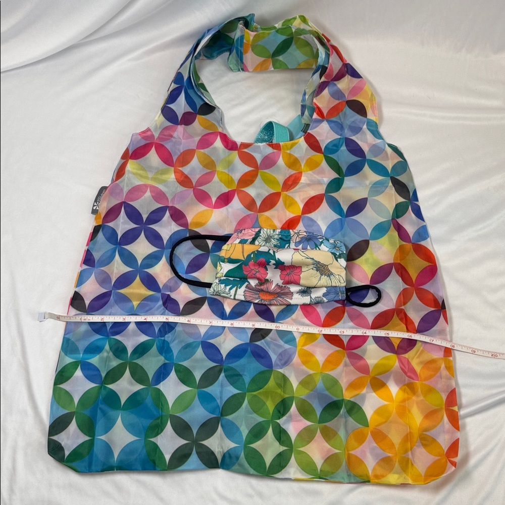 Erin Condren, (Face Mask & Bag) set - Multicolor Floral Fabric Reusable - NWT